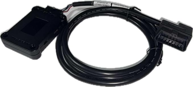 Reporte automatizado de emisiones (CARB) al Departamento de Transporte; monitoreo automático de combustible, diagnósticos y actividad del conductor (PT40) [PT40 + Cable recto OBDII para Volvo de servicio pesado PT4SOV15]