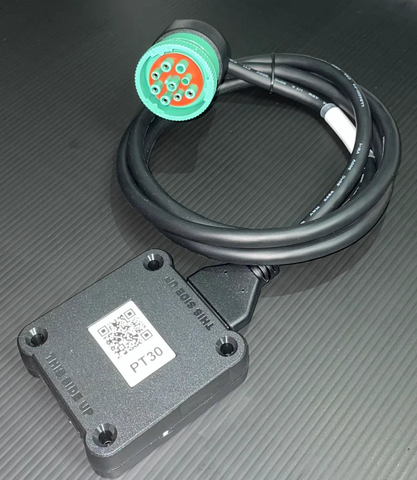 PT30 + Cable Combo - LogBook HOS ELD (9 pines verde se conecta a los puertos de 9 pines verdes y negros del vehículo)